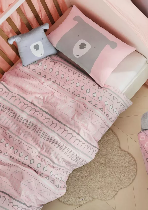 Baby-Bettwäsche aus Mako-Satin "Rosa"