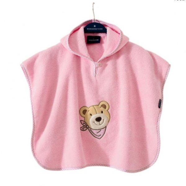 Morgenstern Badeponcho für Kinder Rosa